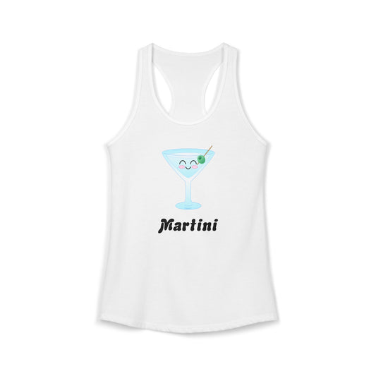 Cute Martini Text Women’s Racerback Tank Top by TOOLOUD
