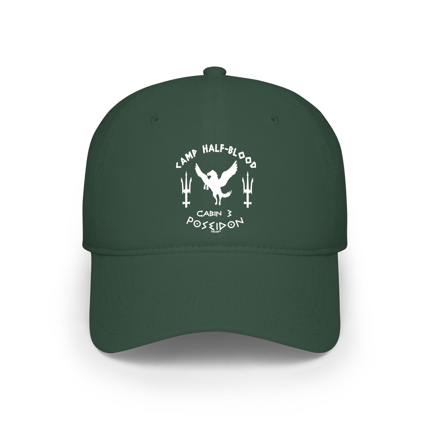 Cabin 3 Poseidon Camp Half Blood Adult Dark Baseball Cap Hat by TOOLOUD