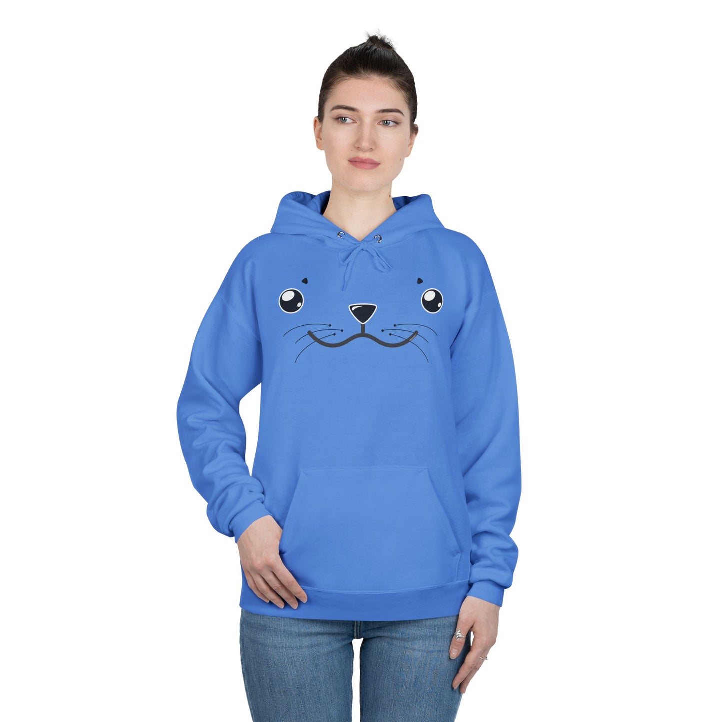Kyu-T Face - Sealie the Cute Seal Unisex Hoodie Sweatshirt by TOOLOUD