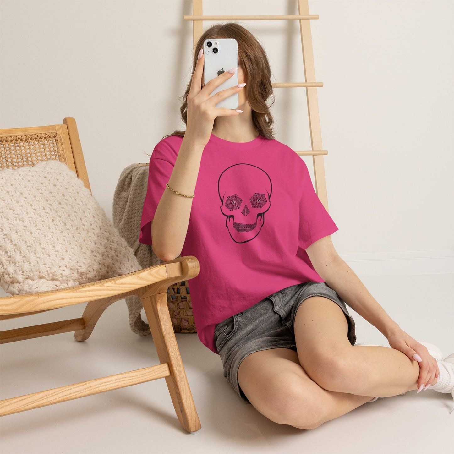 Hypno Skull Ladies Adult Women's Trippy T-Shirt by TOOLOUD
