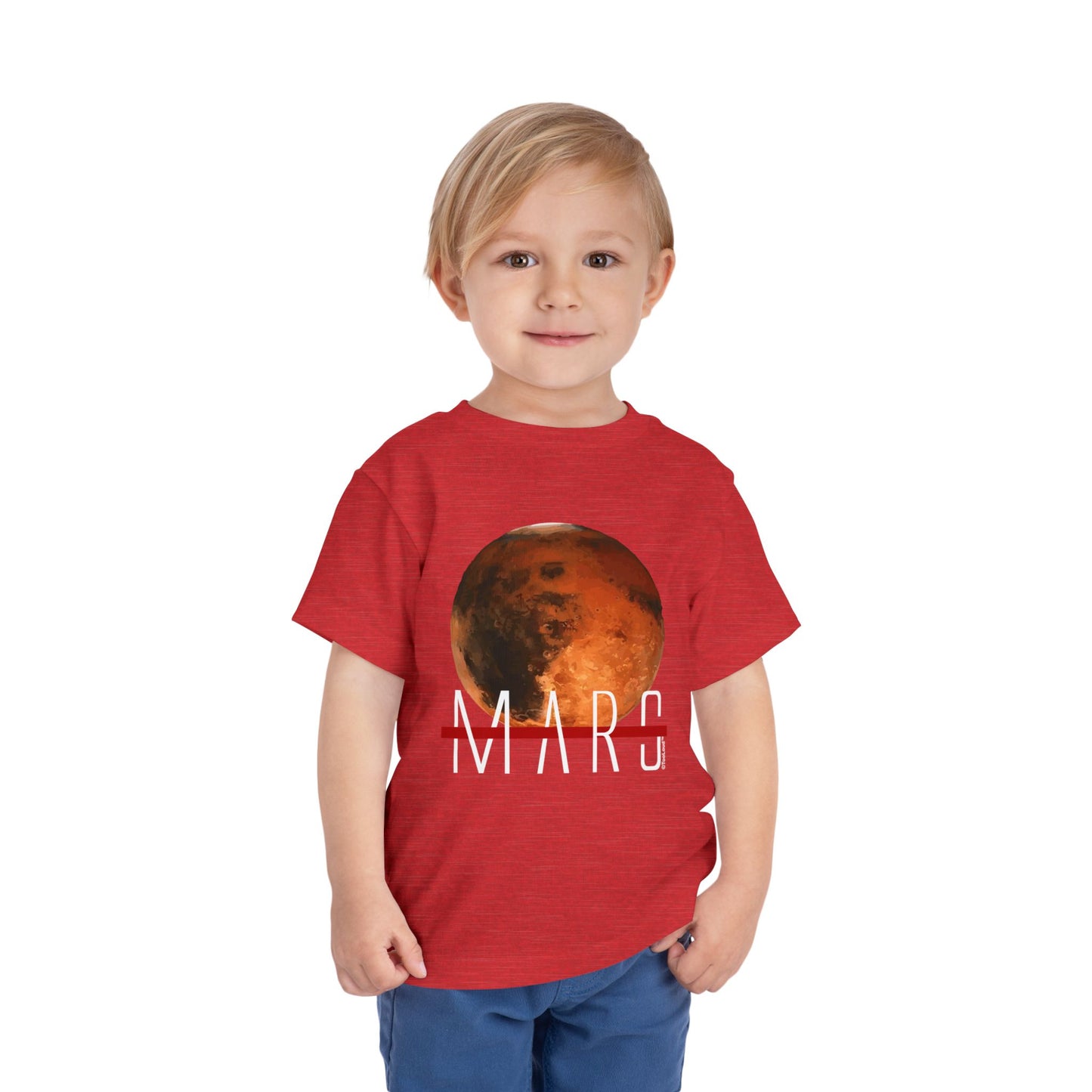 Planet Mars Text Toddler T-Shirt Dark by TOOLOUD