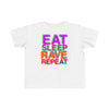 TOOLOUD Eat Sleep Rave Repeat Color Toddler T-Shirt