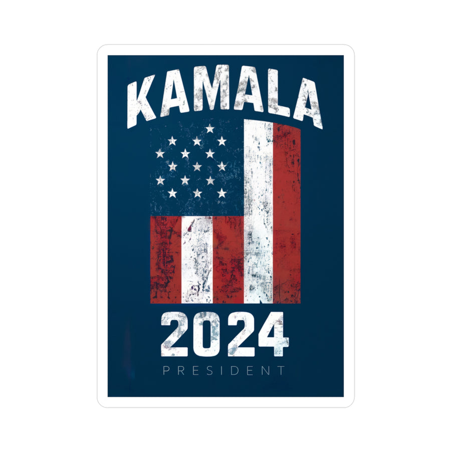 Kamala for President 2024 Kiss-Cut Vinyl Sticker