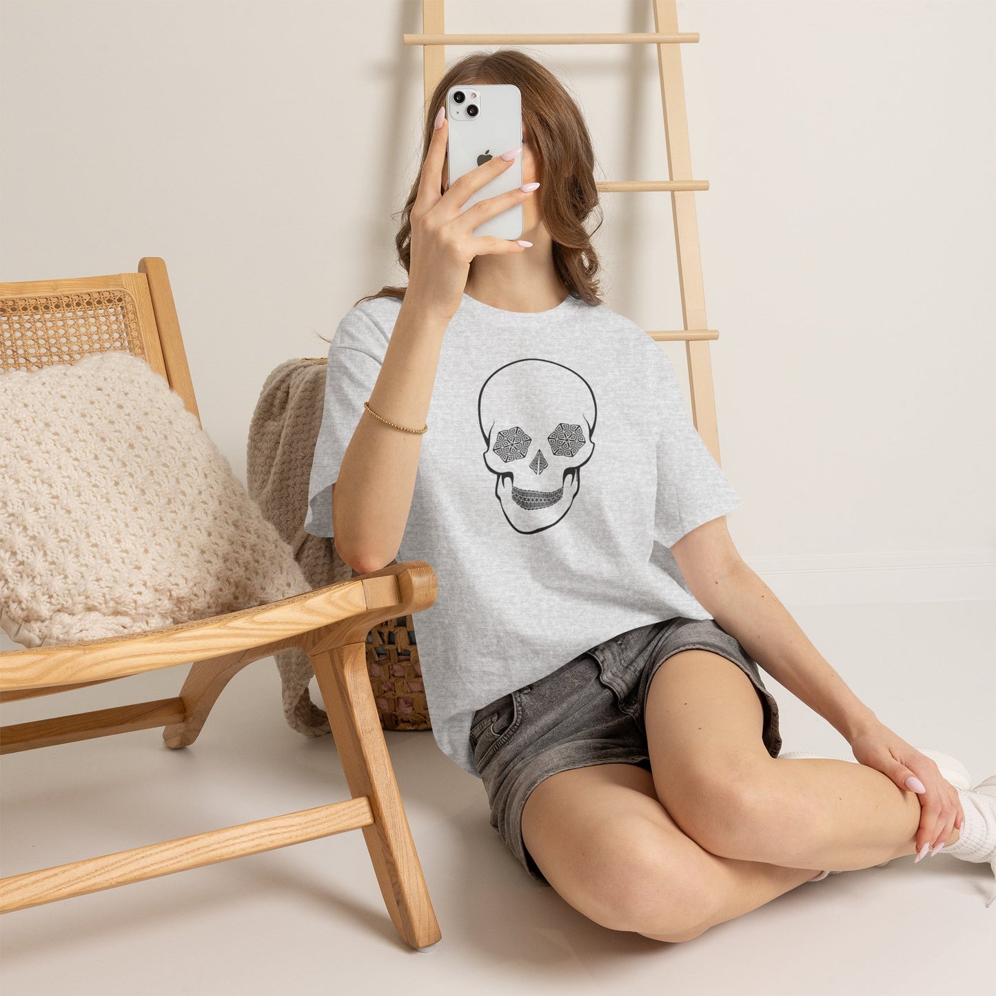 Hypno Skull Ladies Adult Women's Trippy T-Shirt by TOOLOUD