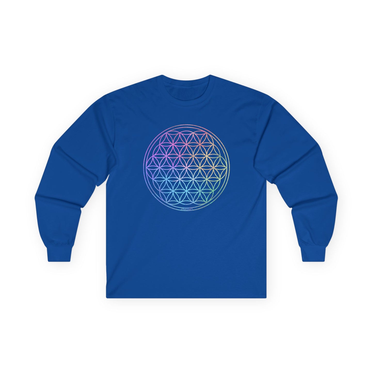 Flower of Life Circle Adult Long Sleeve T-Shirt by TOOLOUD