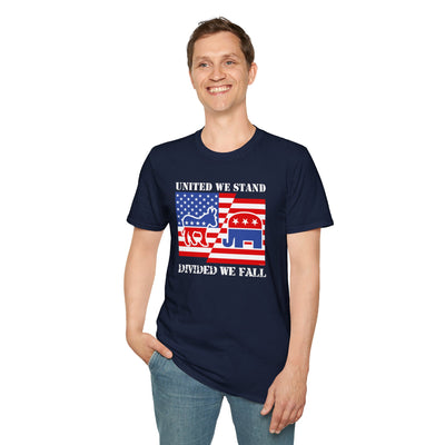 United We Stand Divided We Fall Adult T-Shirt by TOOLOUD