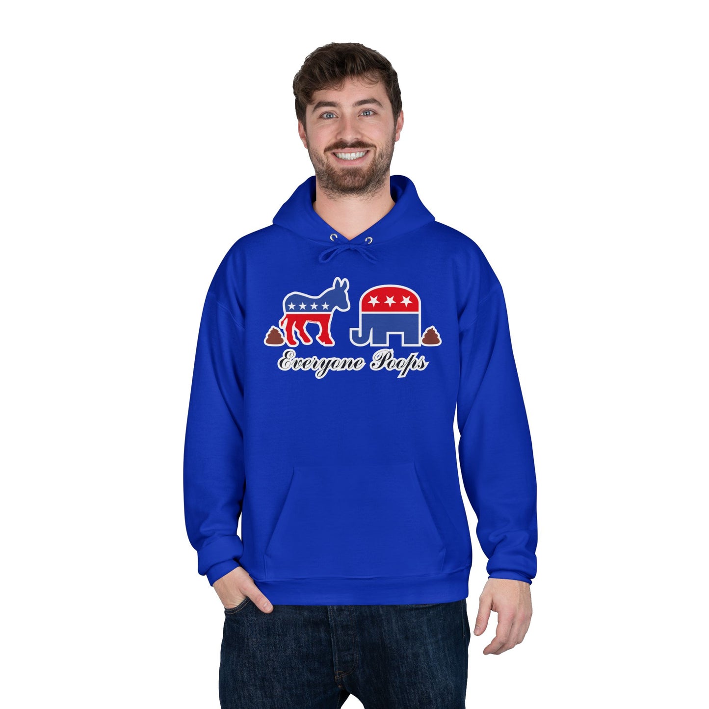 Everyone Poops Donkey Elephant Dark Hoodie Sweatshirt by TOOLOUD™