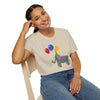 Cute Elephant with Balloons Unisex Adult T-Shirt by TOOLOUD