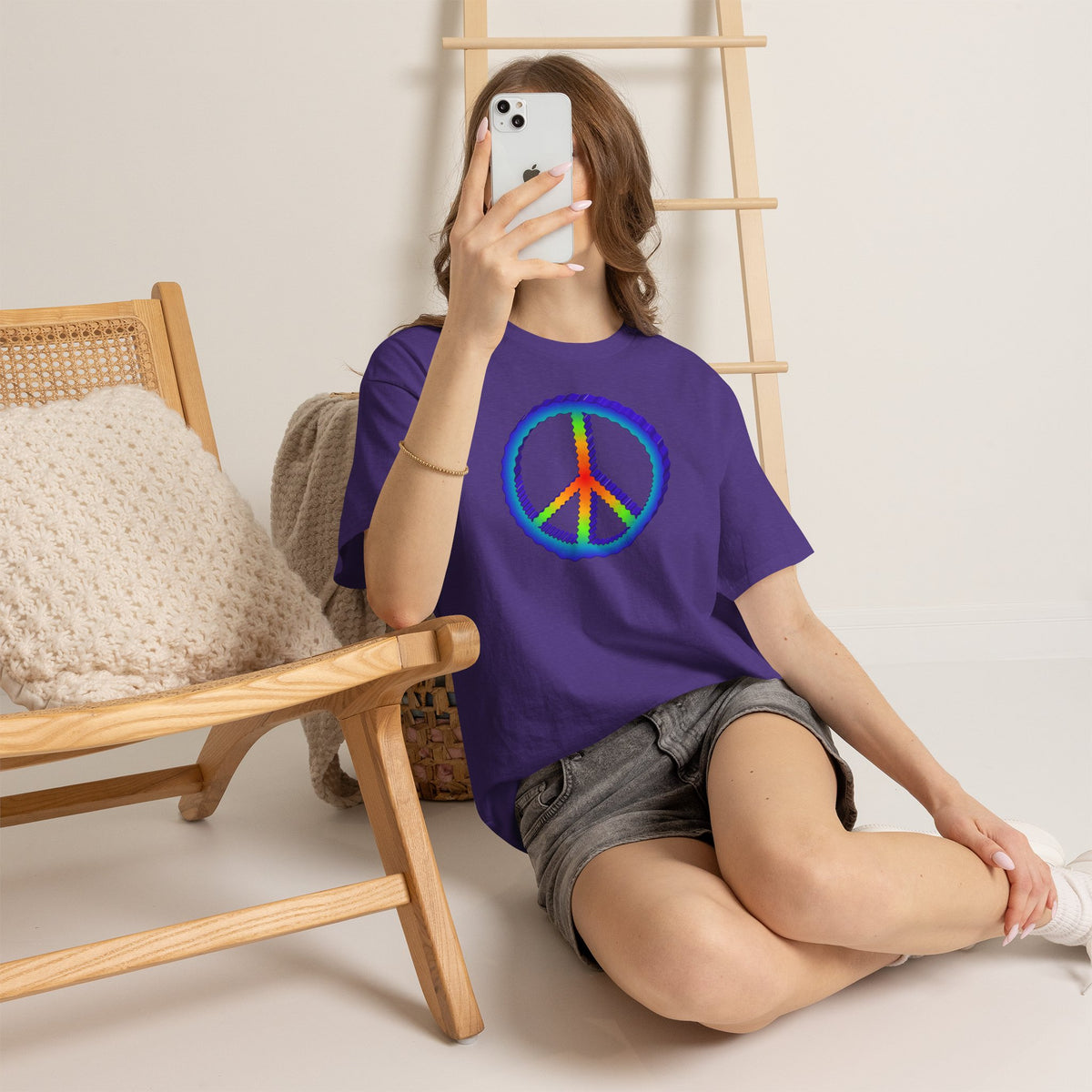 Rainbow Peace Adult Dark T-Shirt by TOOLOUD
