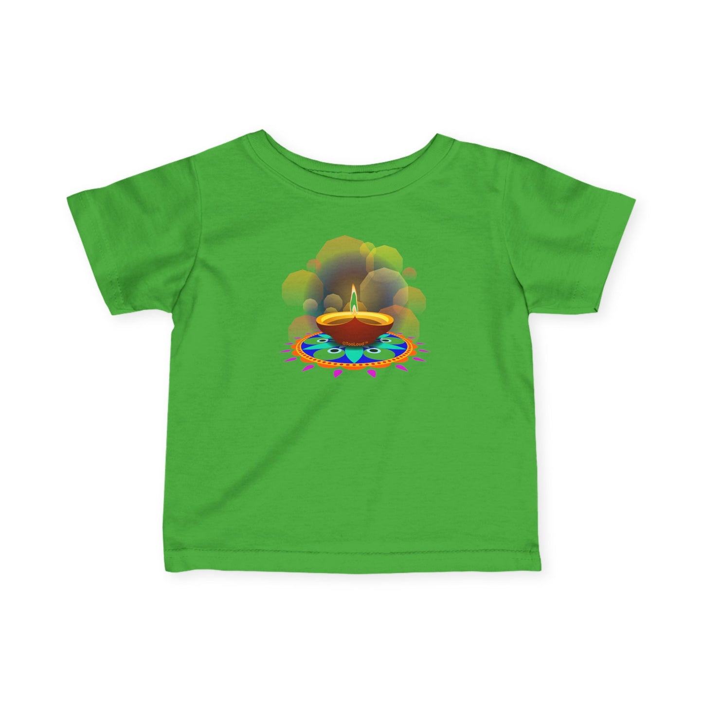 Festive Diya and Rangoli Infant Jersey T-Shirt by TOOLOUD