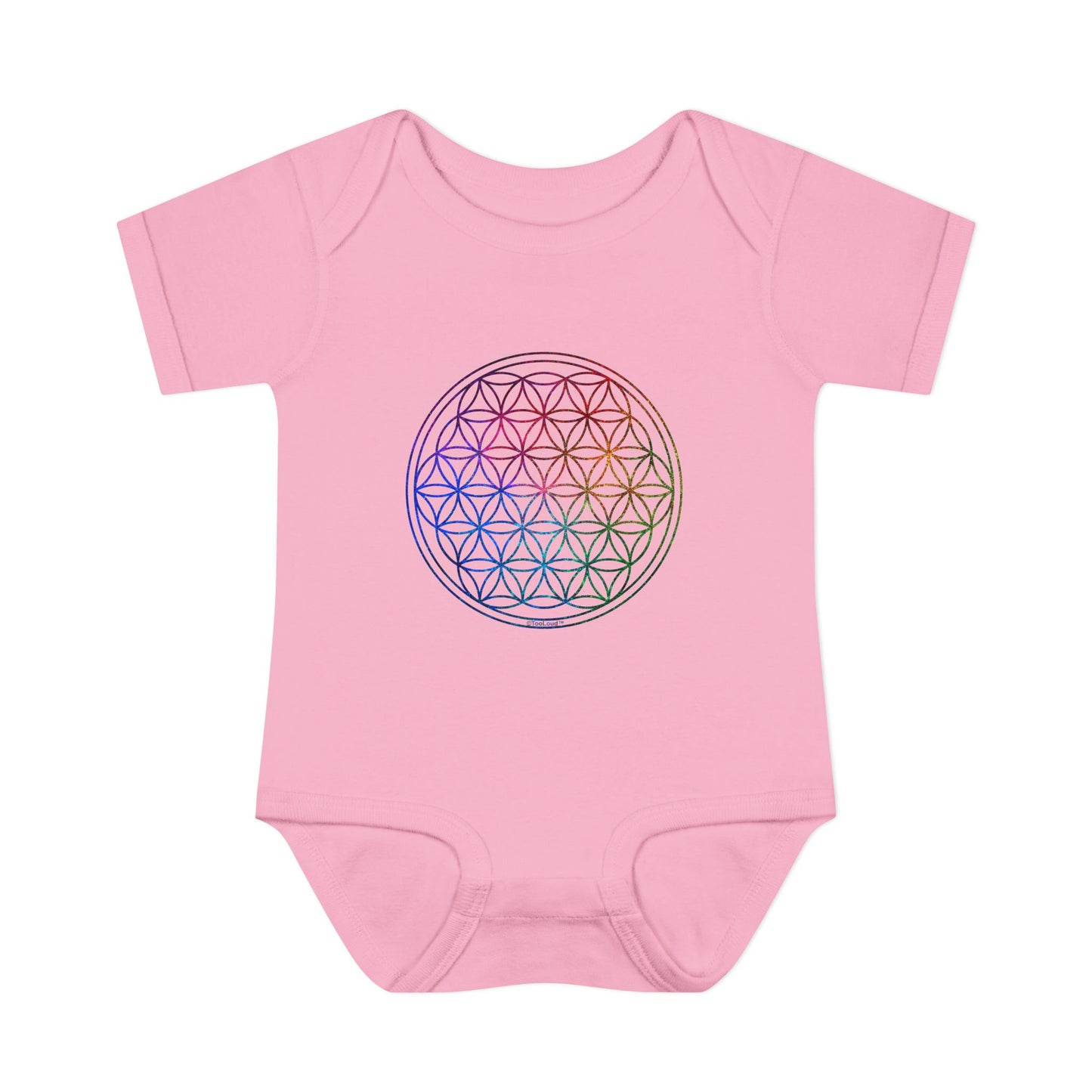 Flower of Life Circle Baby Romper Bodysuit by TOOLOUD
