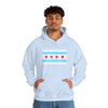 TOOLOUD Distressed Chicago Flag Design Unisex Hoodie Sweatshirt