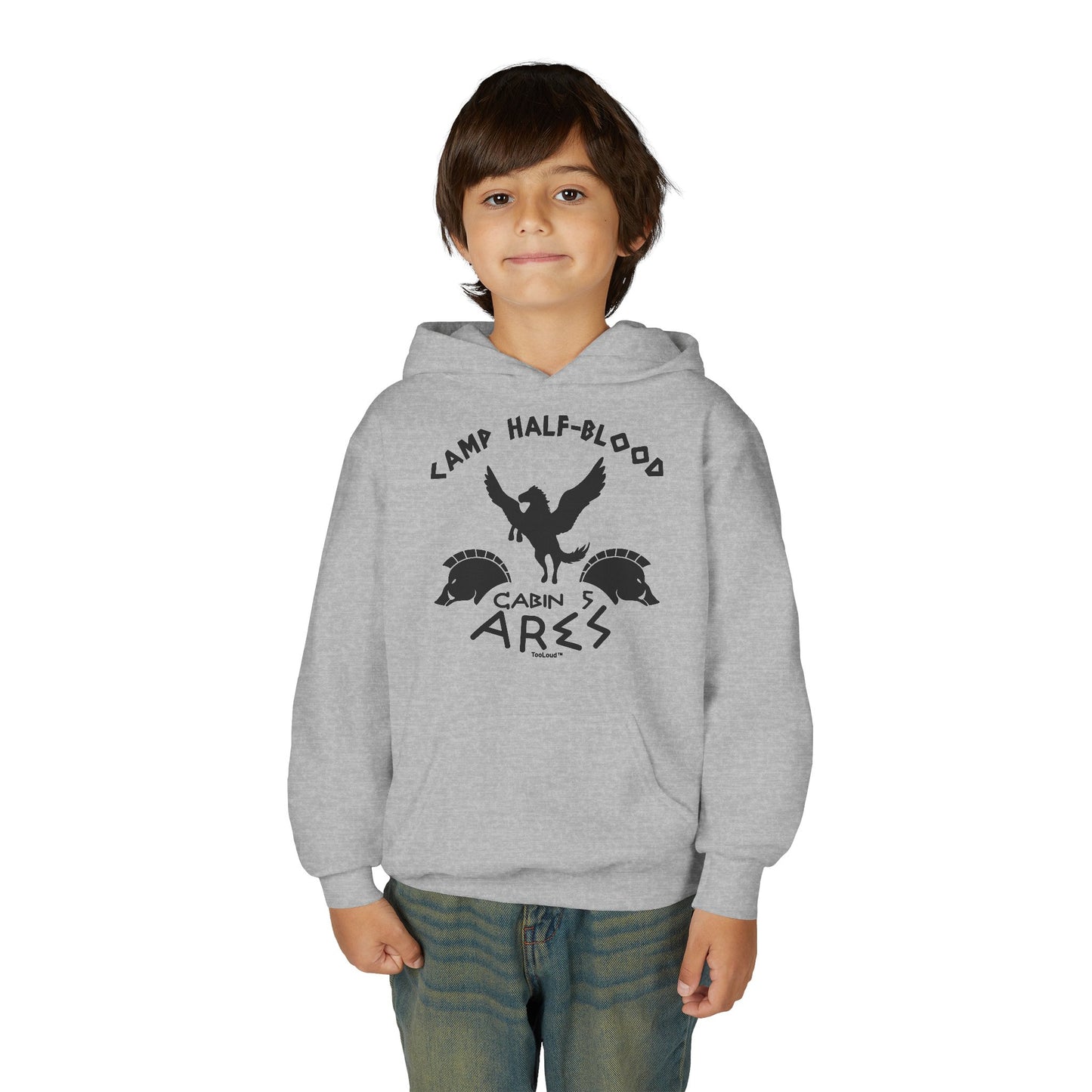 Camp Half Blood Cabin 5 Ares Youth Children’s Hoodie by TOOLOUD