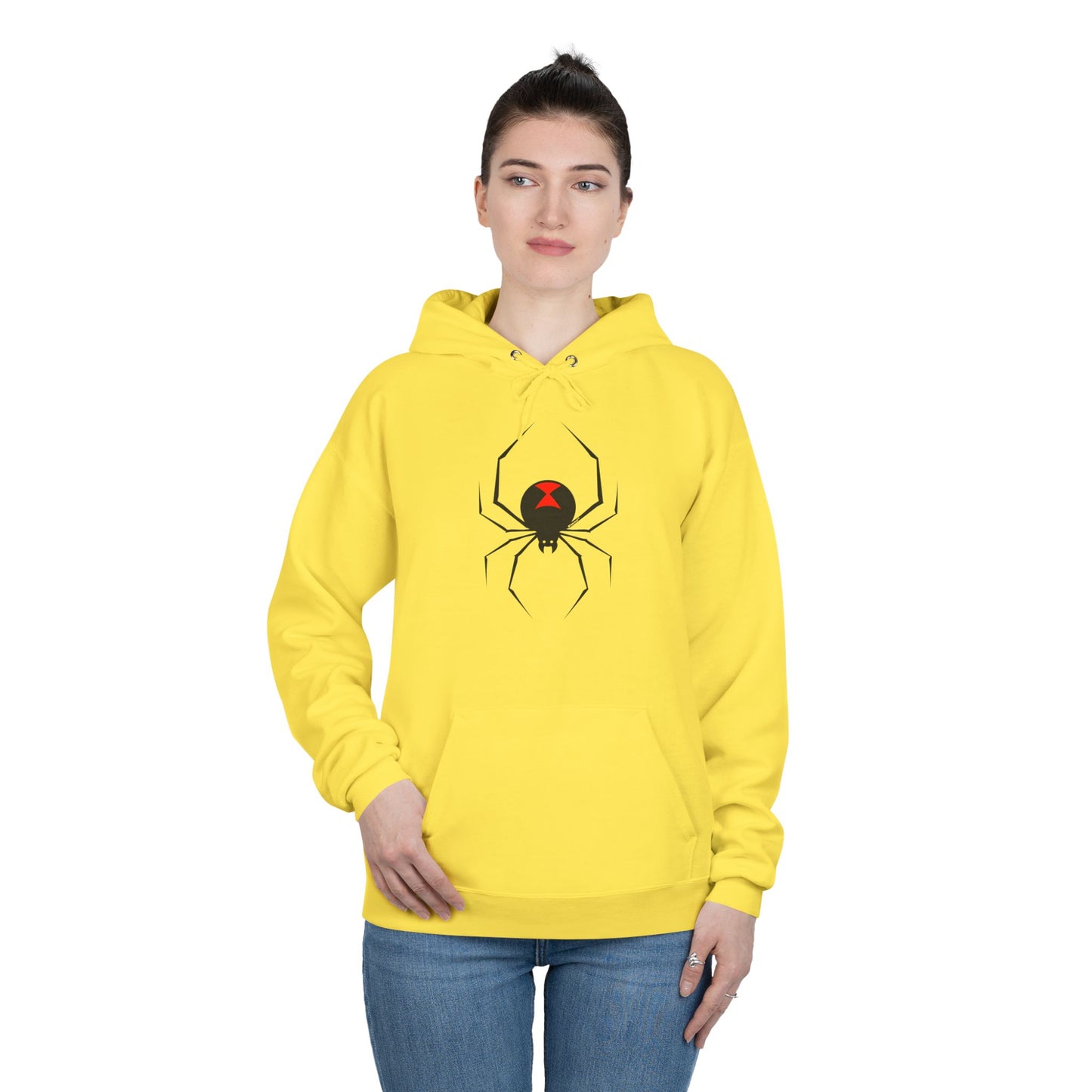Black Widow Spider Design Hoodie Sweatshirt by TOOLOUD