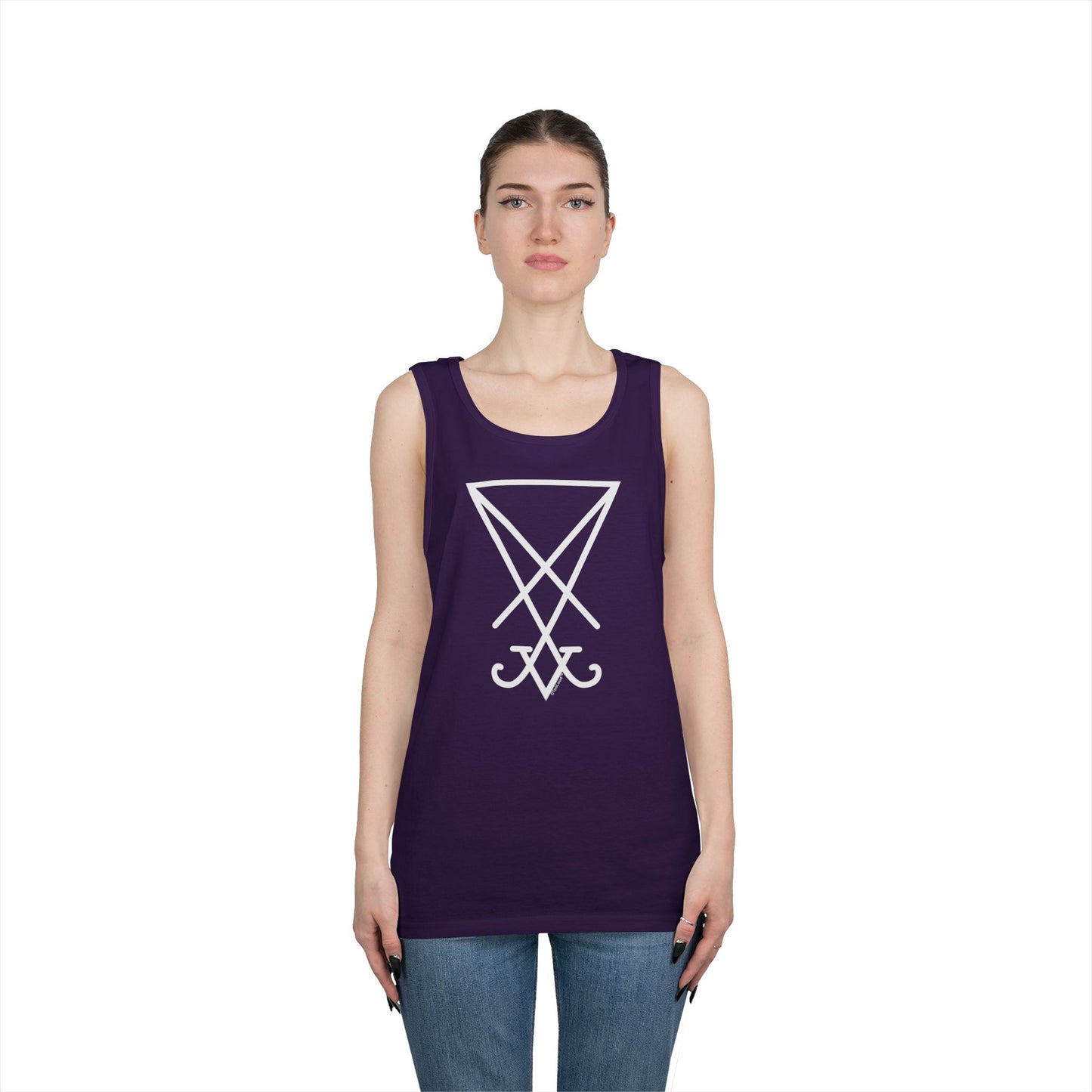 Sigil of Lucifer – Seal of Satan Dark Adult Loose Tank Top by TOOLOUD