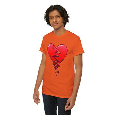 Crumbling Broken Heart Adult Unisex T-Shirt Tee