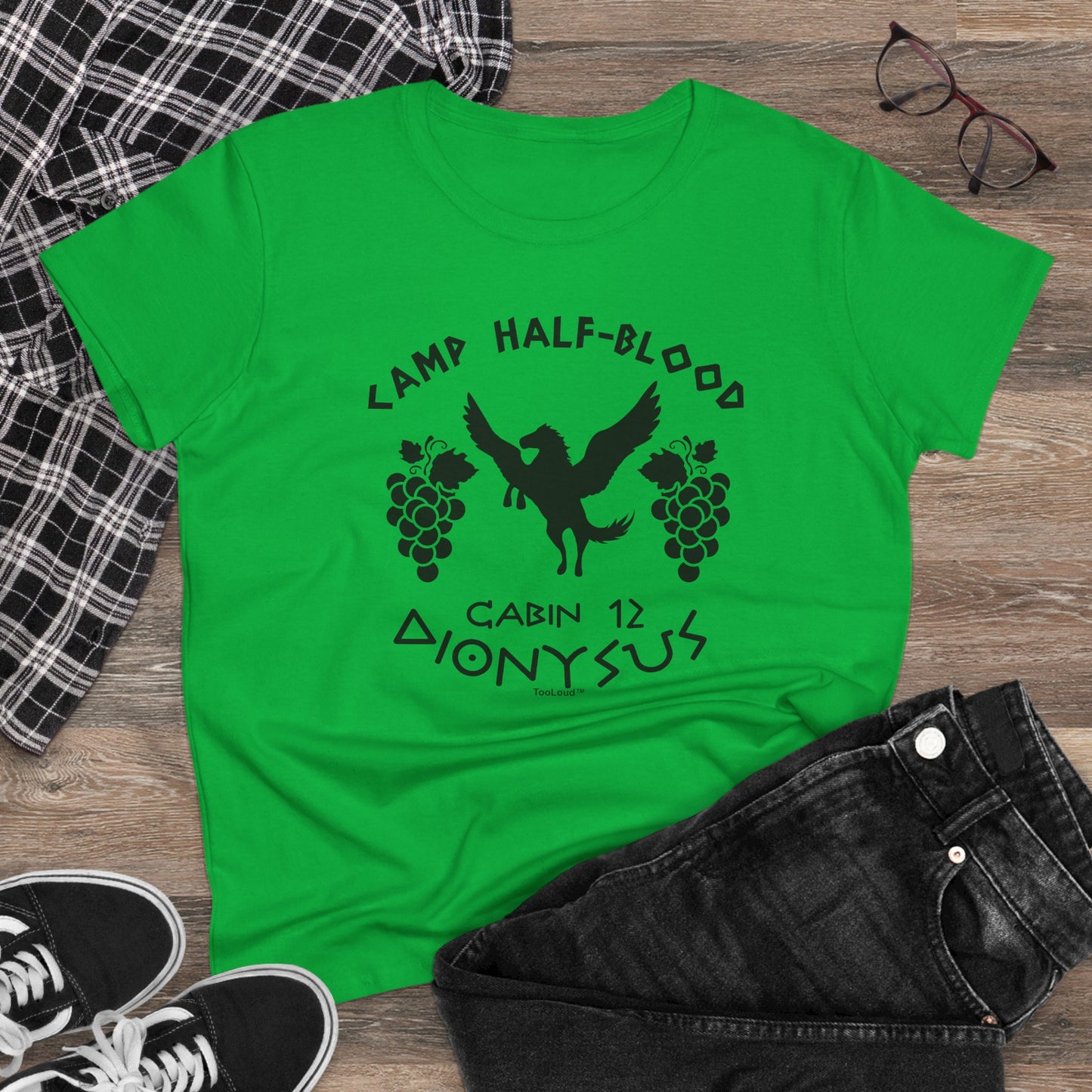 Camp Half Blood Cabin 12 Dionysus Womens T-Shirt by TOOLOUD