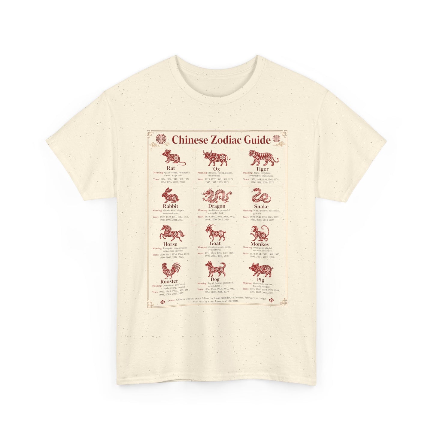Chinese Zodiac Guide Design #2 T-Shirt by TOOLOUD