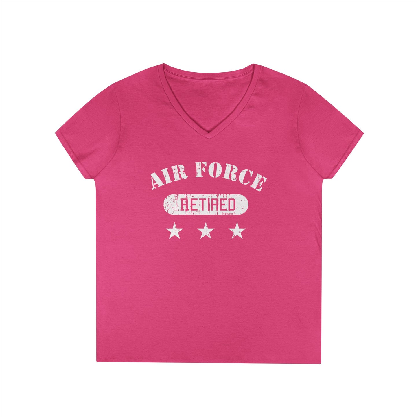 Retired Air Force Women's V-Neck Dark T-Shirt by TOOLOUD