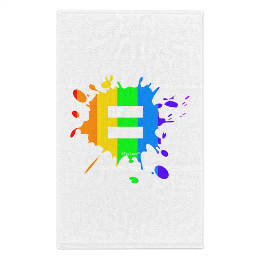 Equal Rainbow Paint Splatter Micro Terry Sport Towel 11"x18" by TOOLOUD