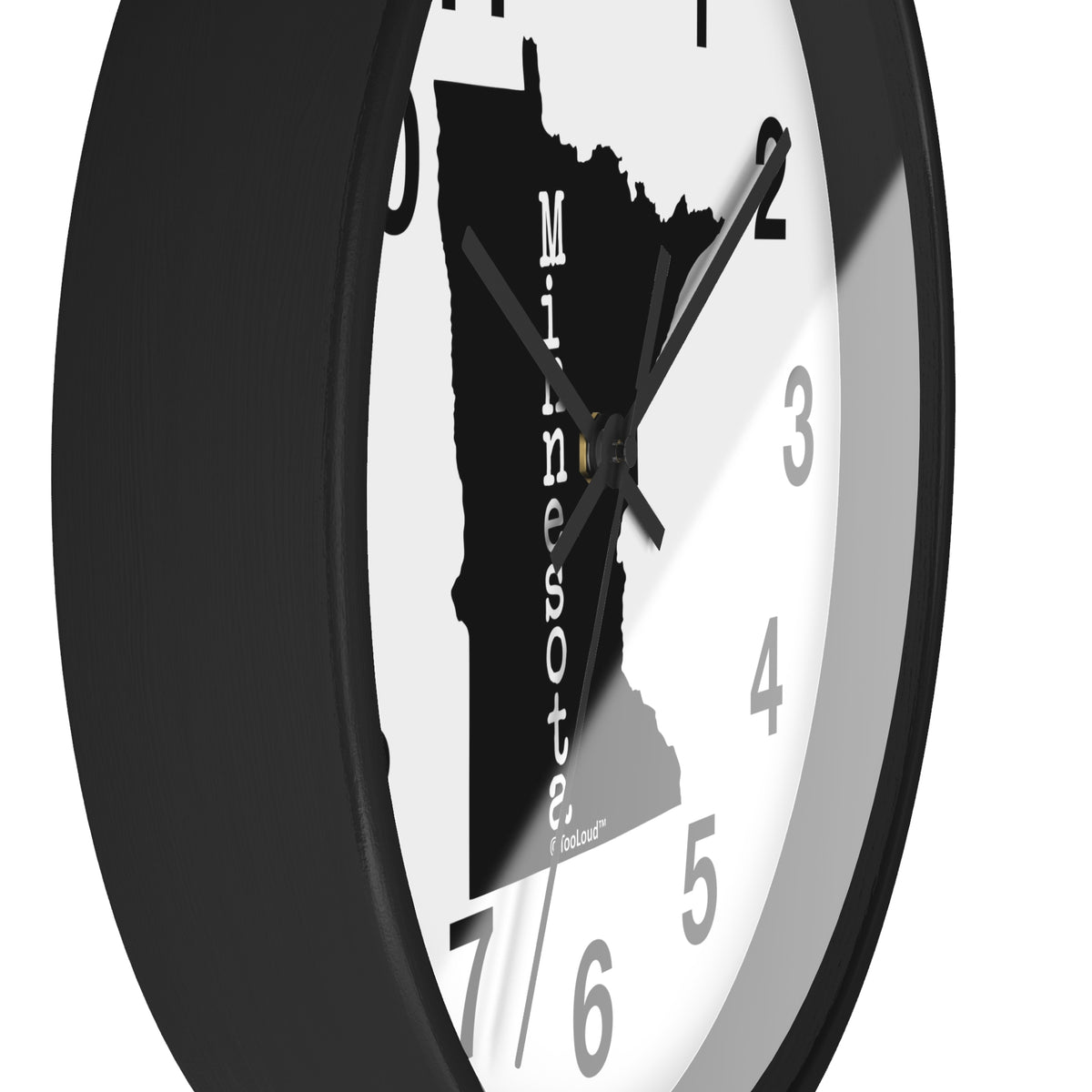 Minnesota – United States Shape 10" Round Wall Clock with Numbers by TOOLOUD