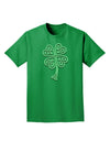 3D Style Celtic Knot 4 Leaf Clover Adult Dark T-Shirt-Mens T-Shirt-TooLoud-Kelly-Green-Small-Davson Sales