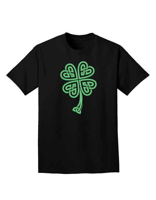 3D Style Celtic Knot 4 Leaf Clover Adult Dark T-Shirt-Mens T-Shirt-TooLoud-Black-Small-Davson Sales