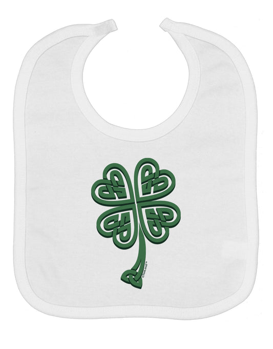 3D Style Celtic Knot 4 Leaf Clover Baby Bib