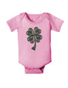 3D Style Celtic Knot 4 Leaf Clover Baby Romper Bodysuit-Baby Romper-TooLoud-Light-Pink-06-Months-Davson Sales