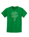 3D Style Celtic Knot 4 Leaf Clover Childrens Dark T-Shirt-Childrens T-Shirt-TooLoud-Kelly-Green-X-Small-Davson Sales