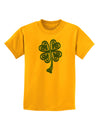 3D Style Celtic Knot 4 Leaf Clover Childrens T-Shirt-Childrens T-Shirt-TooLoud-Gold-X-Small-Davson Sales