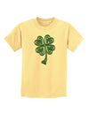 3D Style Celtic Knot 4 Leaf Clover Childrens T-Shirt-Childrens T-Shirt-TooLoud-Daffodil-Yellow-X-Small-Davson Sales