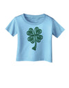 3D Style Celtic Knot 4 Leaf Clover Infant T-Shirt-Infant T-Shirt-TooLoud-Aquatic-Blue-06-Months-Davson Sales