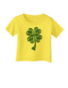 3D Style Celtic Knot 4 Leaf Clover Infant T-Shirt-Infant T-Shirt-TooLoud-Yellow-06-Months-Davson Sales