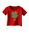 3D Style Celtic Knot 4 Leaf Clover Infant T-Shirt Dark-Infant T-Shirt-TooLoud-Red-06-Months-Davson Sales