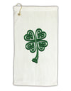 3D Style Celtic Knot 4 Leaf Clover Micro Terry Gromet Golf Towel 11&#x22;x19-Golf Towel-TooLoud-White-Davson Sales