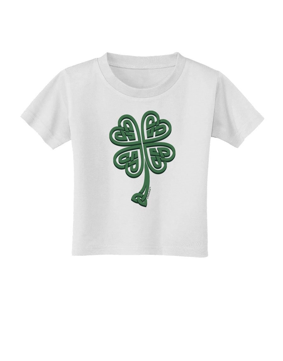3D Style Celtic Knot 4 Leaf Clover Toddler T-Shirt-Toddler T-Shirt-TooLoud-Lime-Green-2T-Davson Sales