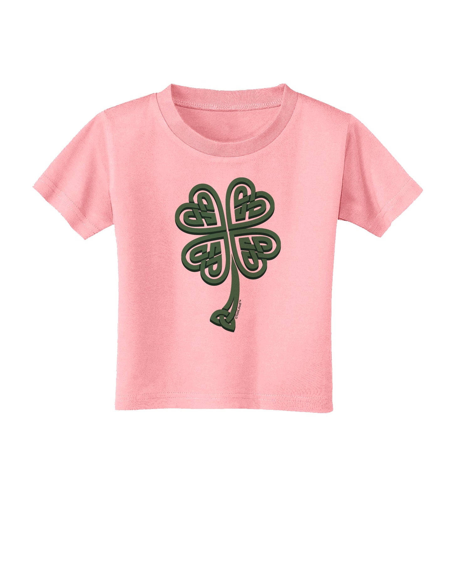 3D Style Celtic Knot 4 Leaf Clover Toddler T-Shirt-Toddler T-Shirt-TooLoud-Candy-Pink-2T-Davson Sales