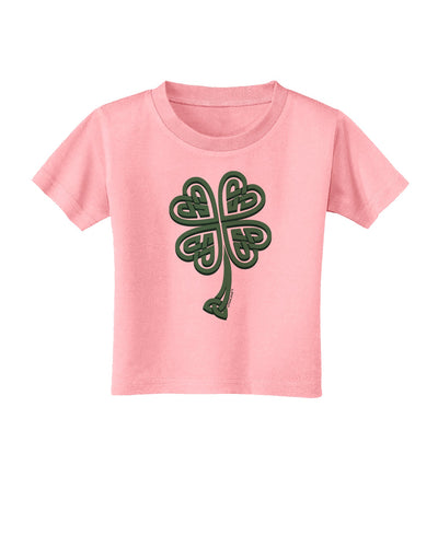 3D Style Celtic Knot 4 Leaf Clover Toddler T-Shirt-Toddler T-Shirt-TooLoud-Candy-Pink-2T-Davson Sales
