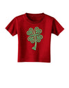 3D Style Celtic Knot 4 Leaf Clover Toddler T-Shirt Dark-Toddler T-Shirt-TooLoud-Red-2T-Davson Sales