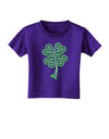 3D Style Celtic Knot 4 Leaf Clover Toddler T-Shirt Dark-Toddler T-Shirt-TooLoud-Purple-2T-Davson Sales