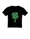 3D Style Celtic Knot 4 Leaf Clover Toddler T-Shirt Dark-Toddler T-Shirt-TooLoud-Black-2T-Davson Sales