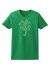 3D Style Celtic Knot 4 Leaf Clover Womens Dark T-Shirt-TooLoud-Kelly-Green-X-Small-Davson Sales