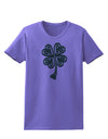 3D Style Celtic Knot 4 Leaf Clover Womens T-Shirt-Womens T-Shirt-TooLoud-Violet-X-Small-Davson Sales