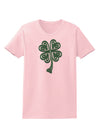 3D Style Celtic Knot 4 Leaf Clover Womens T-Shirt-Womens T-Shirt-TooLoud-PalePink-X-Small-Davson Sales