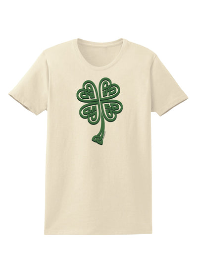 3D Style Celtic Knot 4 Leaf Clover Womens T-Shirt-Womens T-Shirt-TooLoud-Natural-X-Small-Davson Sales