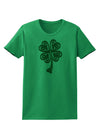 3D Style Celtic Knot 4 Leaf Clover Womens T-Shirt-Womens T-Shirt-TooLoud-Kelly-Green-X-Small-Davson Sales