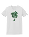 3D Style Celtic Knot 4 Leaf Clover Womens T-Shirt-Womens T-Shirt-TooLoud-White-X-Small-Davson Sales