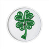 3D Style Celtic Knot 4 Leaf Clover 10 Inch Round Wall Clock