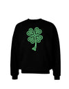 3D Style Celtic Knot 4 Leaf Clover Adult Dark Sweatshirt-Sweatshirts-TooLoud-Black-Small-Davson Sales